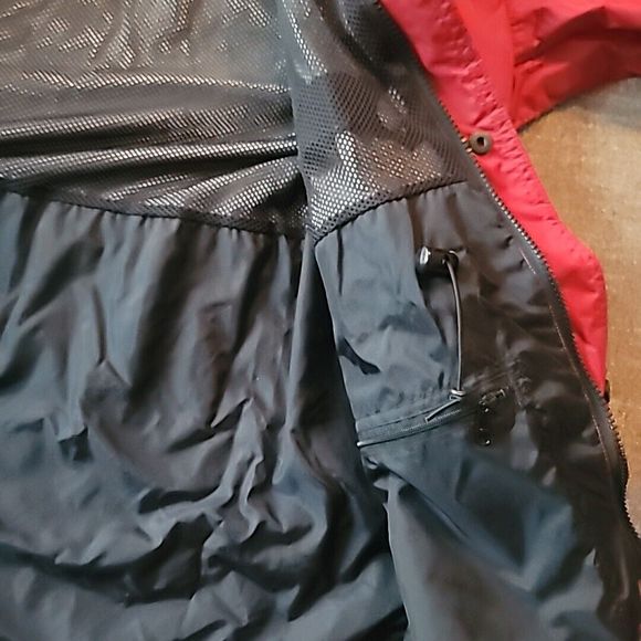 Vintage Woolrich Mens Medium Hydromax 2100 Jacket Zip Button Parka Red Black - Picture 14 of 16